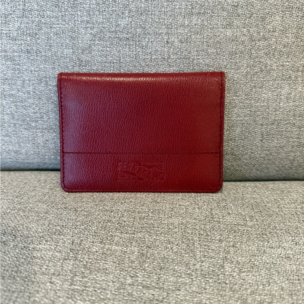 Salvatore Ferragamo Leather Card Holder - Red